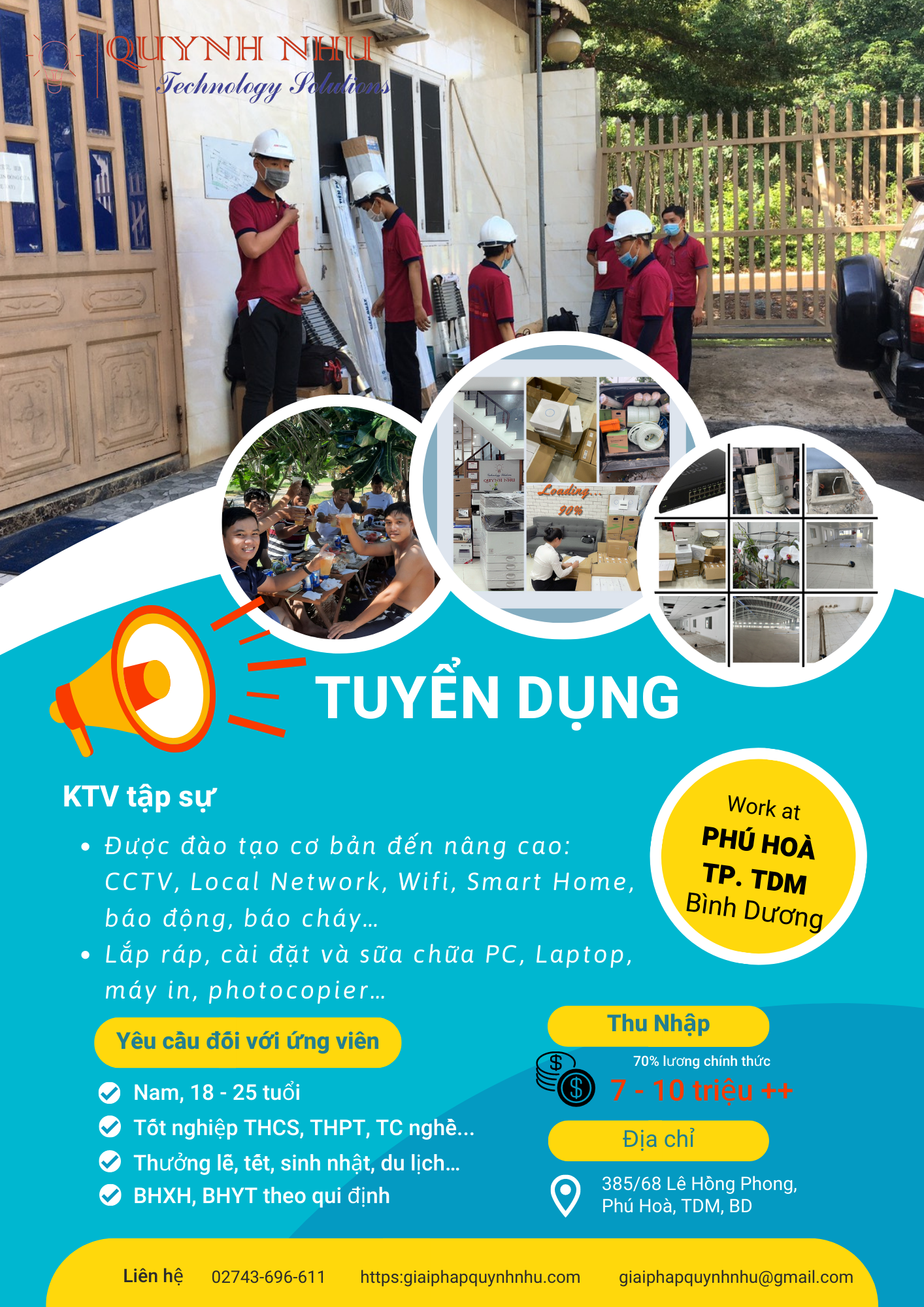 Poster tuyển dụng nhân viên văn phòng Quỳnh Như Solutions - trang 2.