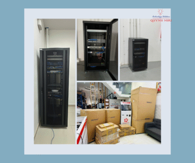 Tủ rack 24–48U tại phòng IT nhà máy VSIP II