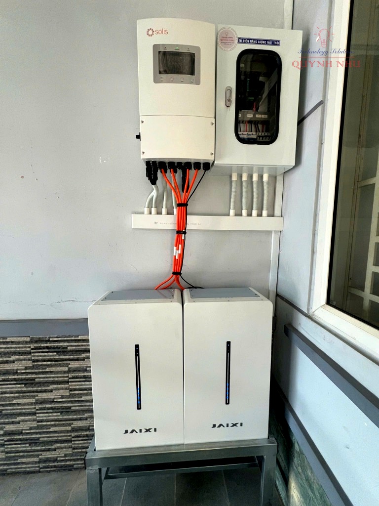 Hệ thống điện mặt trời Solis 12.5kW lưu trữ JAIXI 32kW QNS Solar