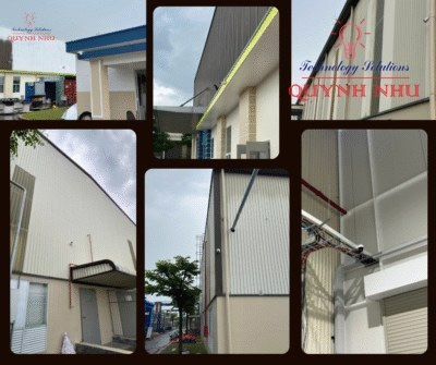 Tổng hợp các vị trí lắp đặt camera trên tường ngoài trời quanh dãy nhà xưởng.